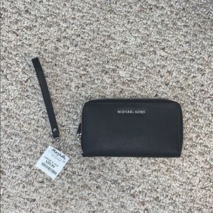 Michael Kors Black Wallet w/ Silver Detailing NWT